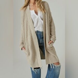Long Texture Cardigan